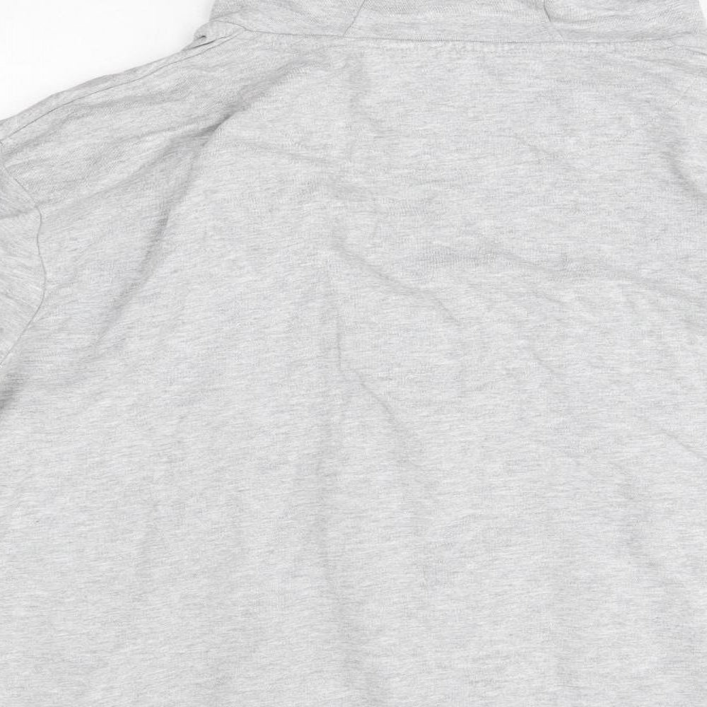 Peacocks Mens Grey  Cotton Full Zip Hoodie Size 2XL