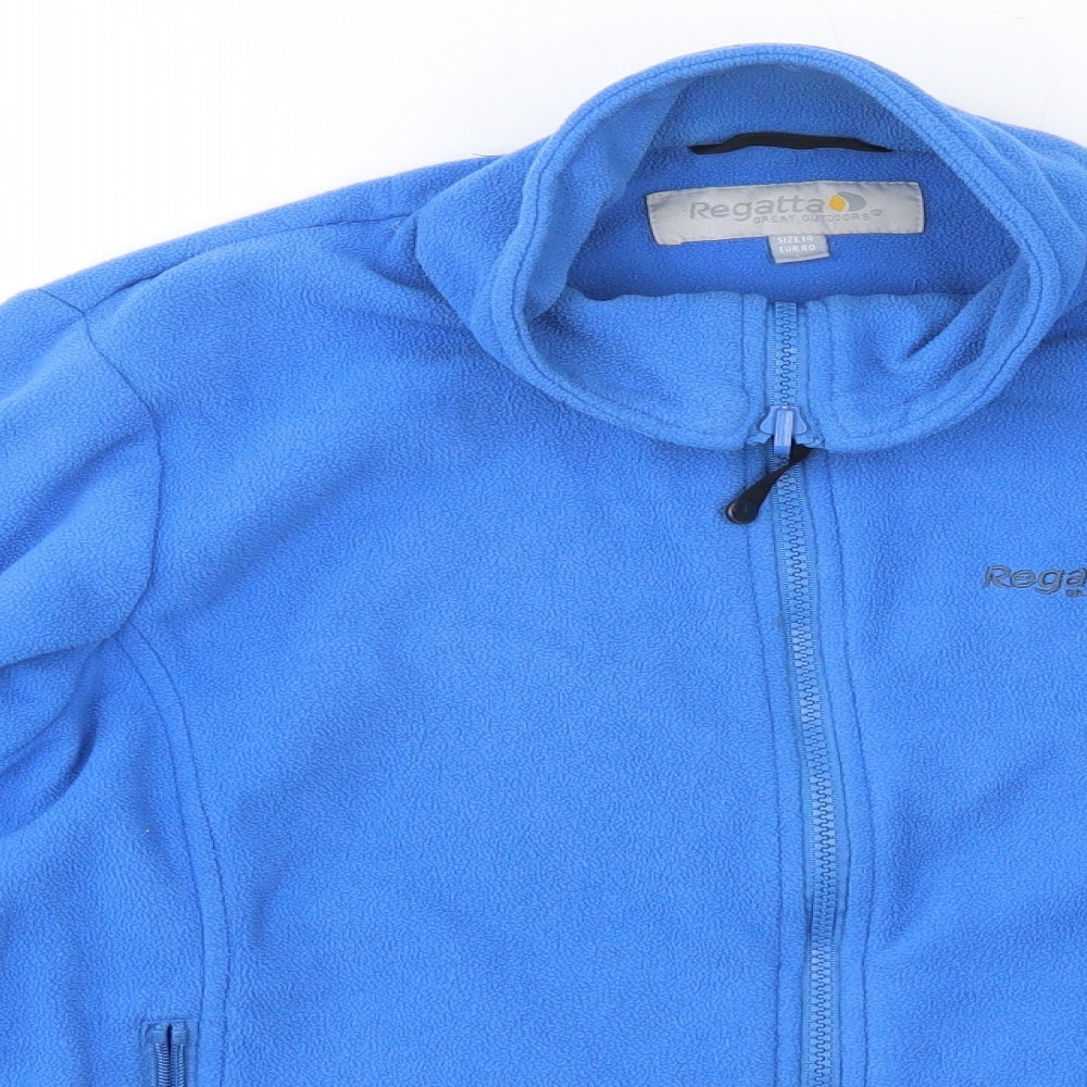 Regatta Womens Blue High Neck  Polyester Full Zip Jumper Size 14