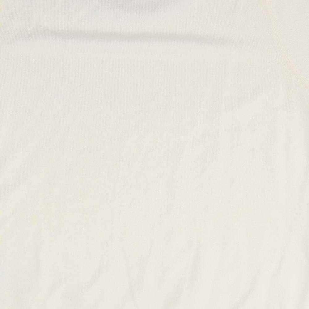 M&S Womens Ivory Round Neck  Acrylic Pullover Jumper Size 12