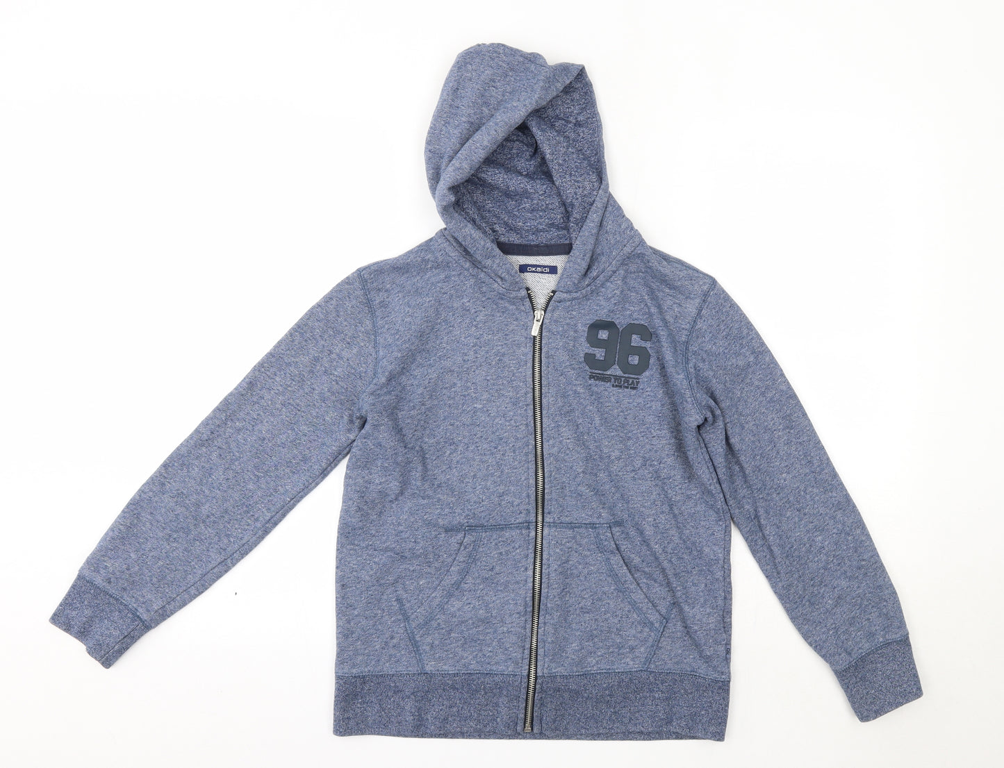 Okaidi Boys Blue  Cotton Full Zip Hoodie Size 12 Years