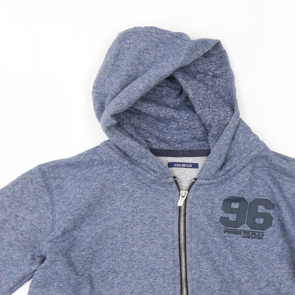 Okaidi Boys Blue  Cotton Full Zip Hoodie Size 12 Years