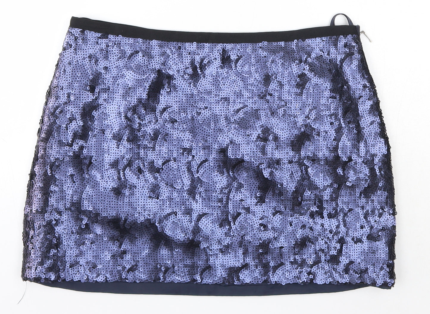 M&S Womens Blue  Polyester Mini Skirt Size 12