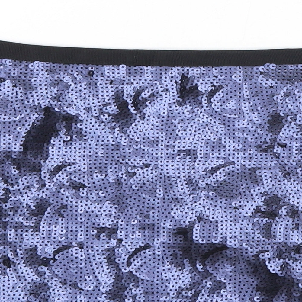 M&S Womens Blue  Polyester Mini Skirt Size 12