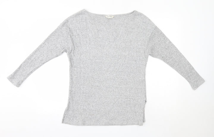 Miss Selfridge Womens Grey Round Neck Viscose Pullover Jumper Size 10
