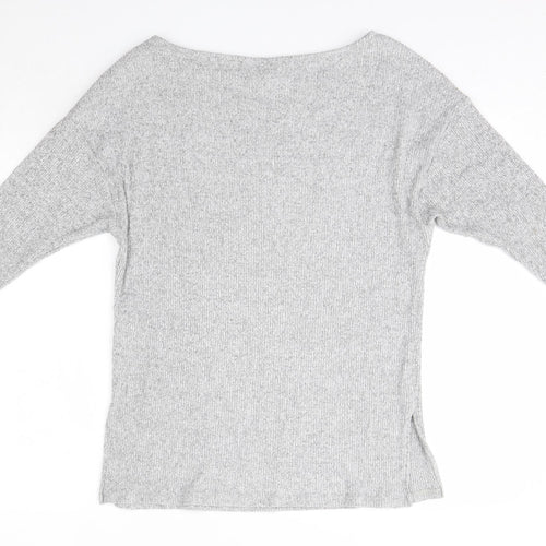 Miss Selfridge Womens Grey Round Neck  Viscose Pullover Jumper Size 10