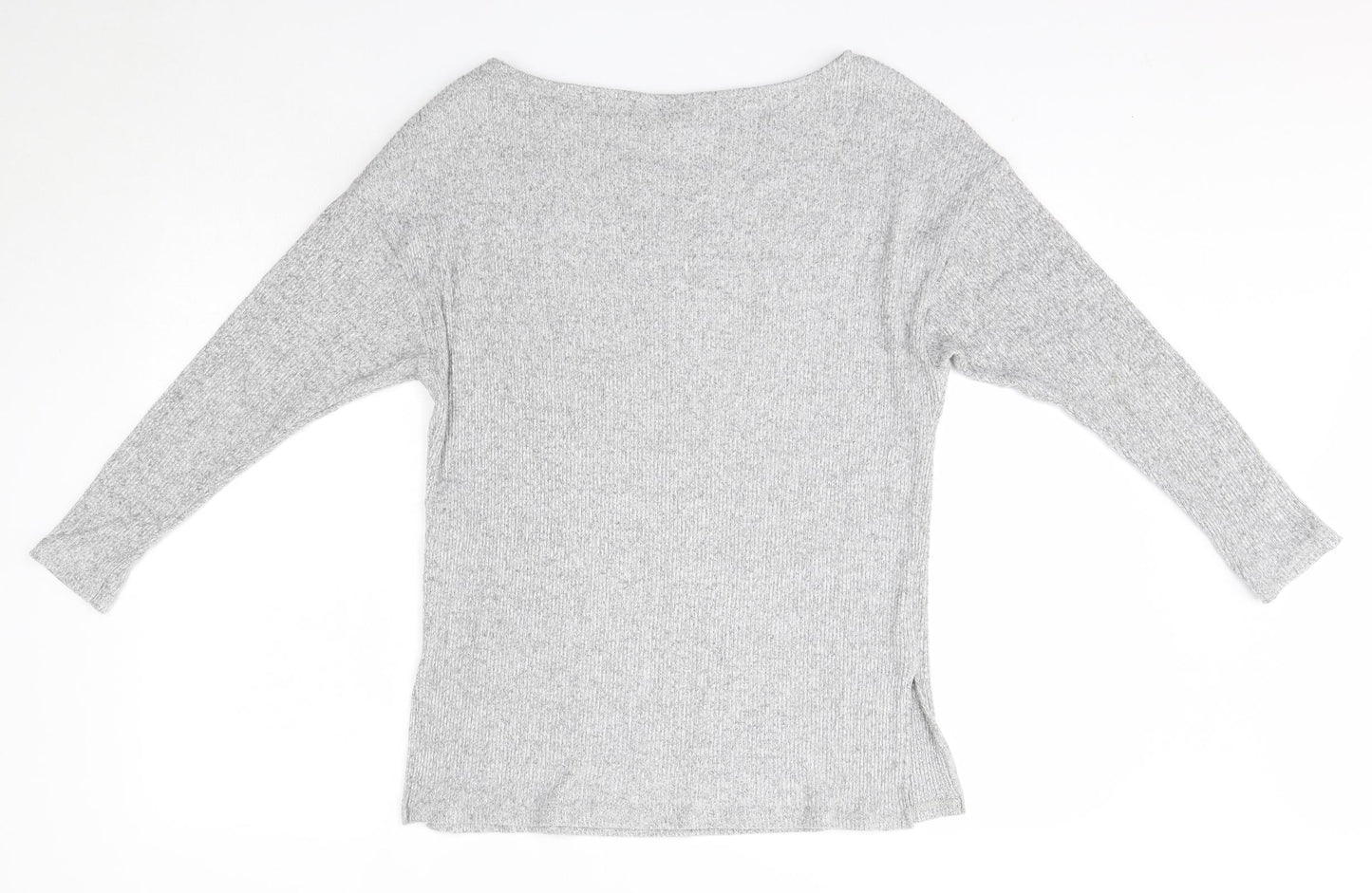 Miss Selfridge Womens Grey Round Neck  Viscose Pullover Jumper Size 10