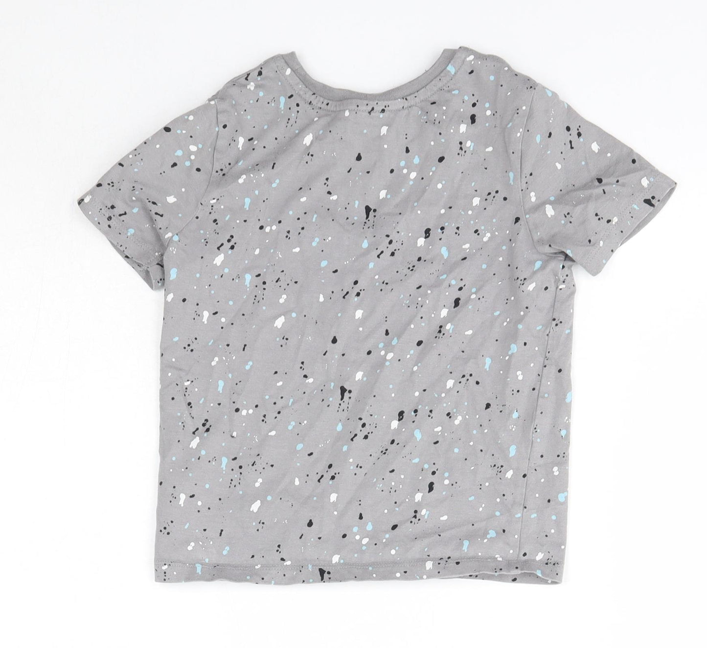 George Boys Grey  100% Cotton Basic T-Shirt Size 3-4 Years Round Neck