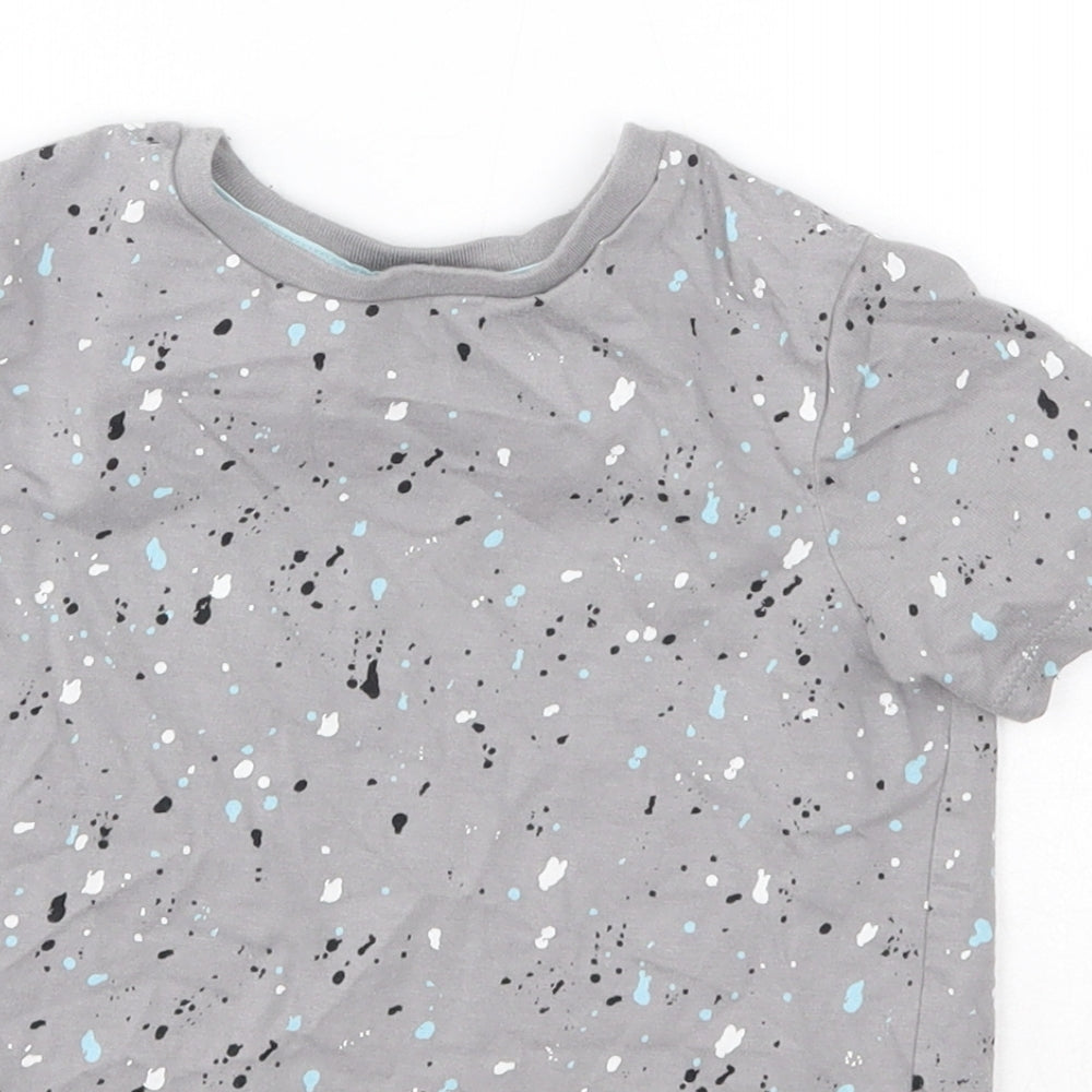 George Boys Grey  100% Cotton Basic T-Shirt Size 3-4 Years Round Neck