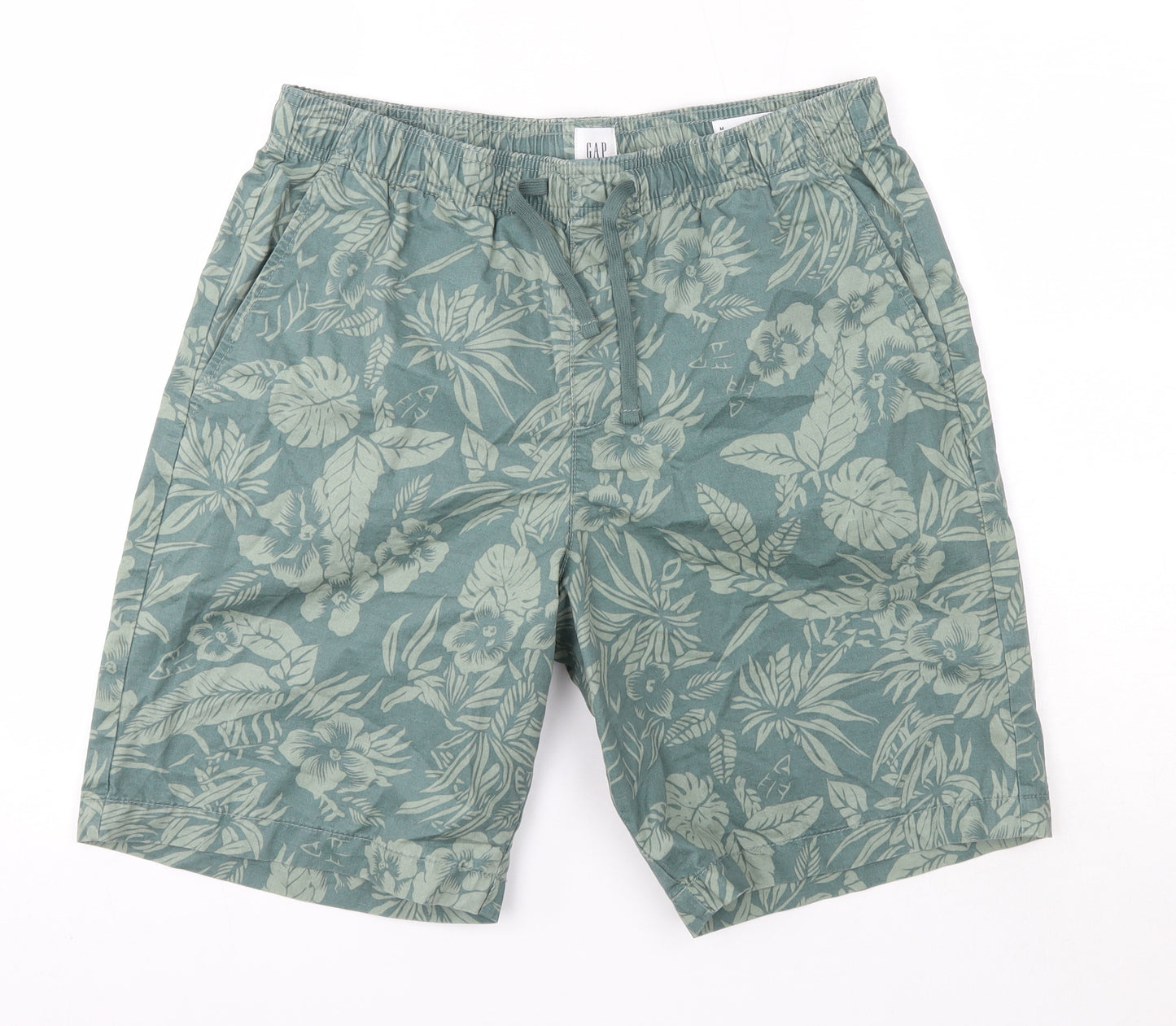 Gap Mens Green  Cotton Sweat Shorts Size M  Regular