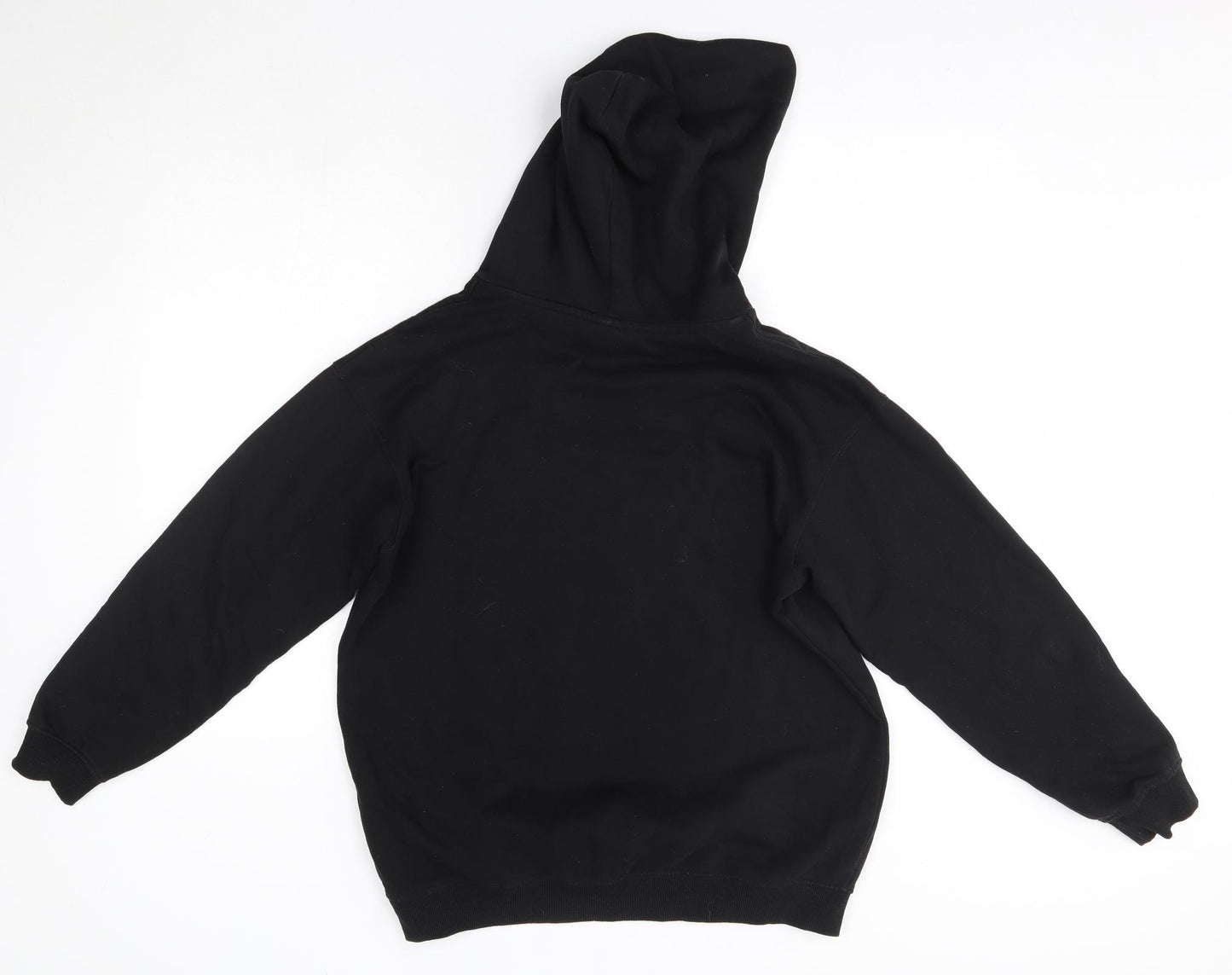 H&M Girls Black  Cotton Pullover Hoodie Size 13-14 Years   - Wildflowers