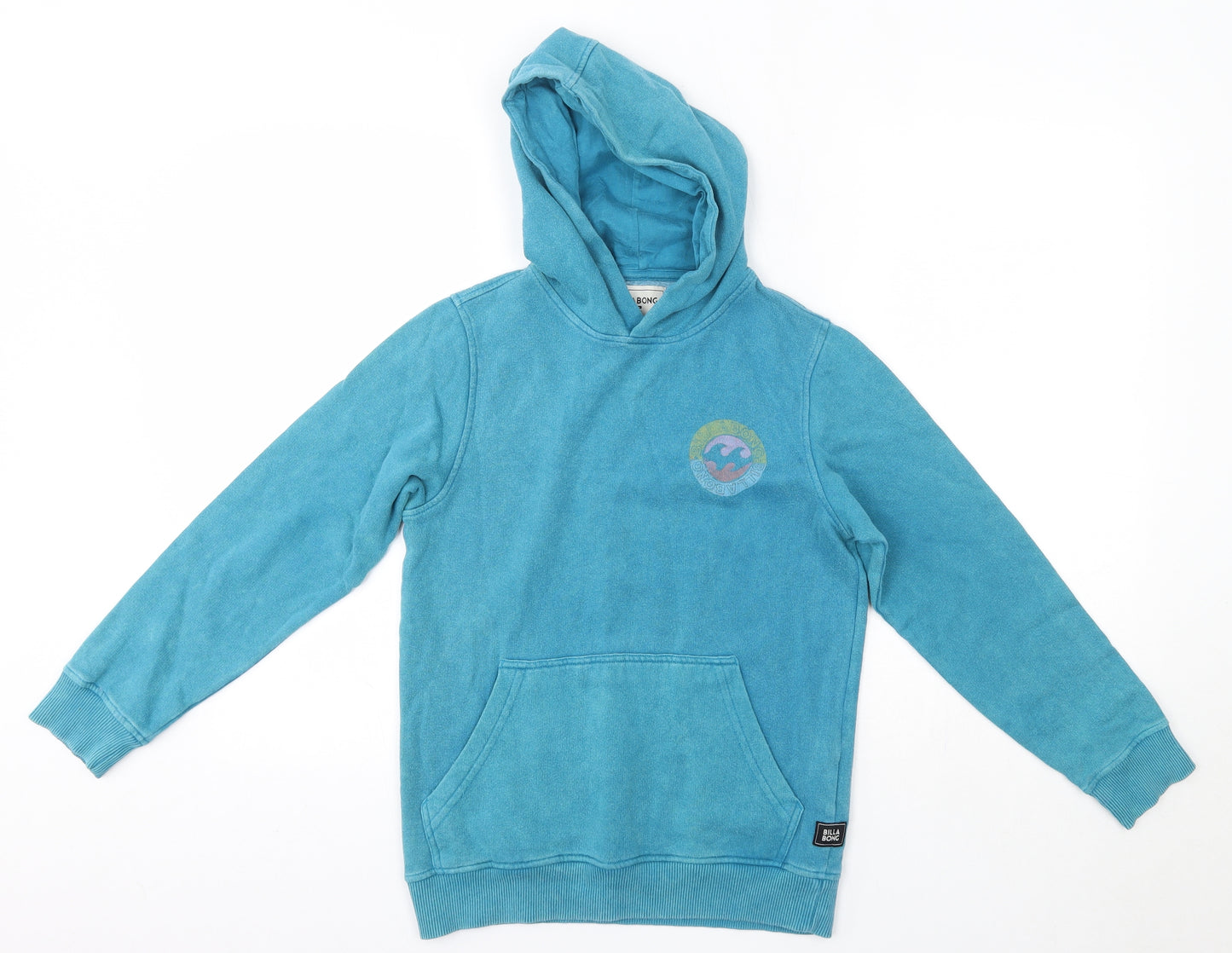 Billabong Womens Blue  Cotton Pullover Hoodie Size 10