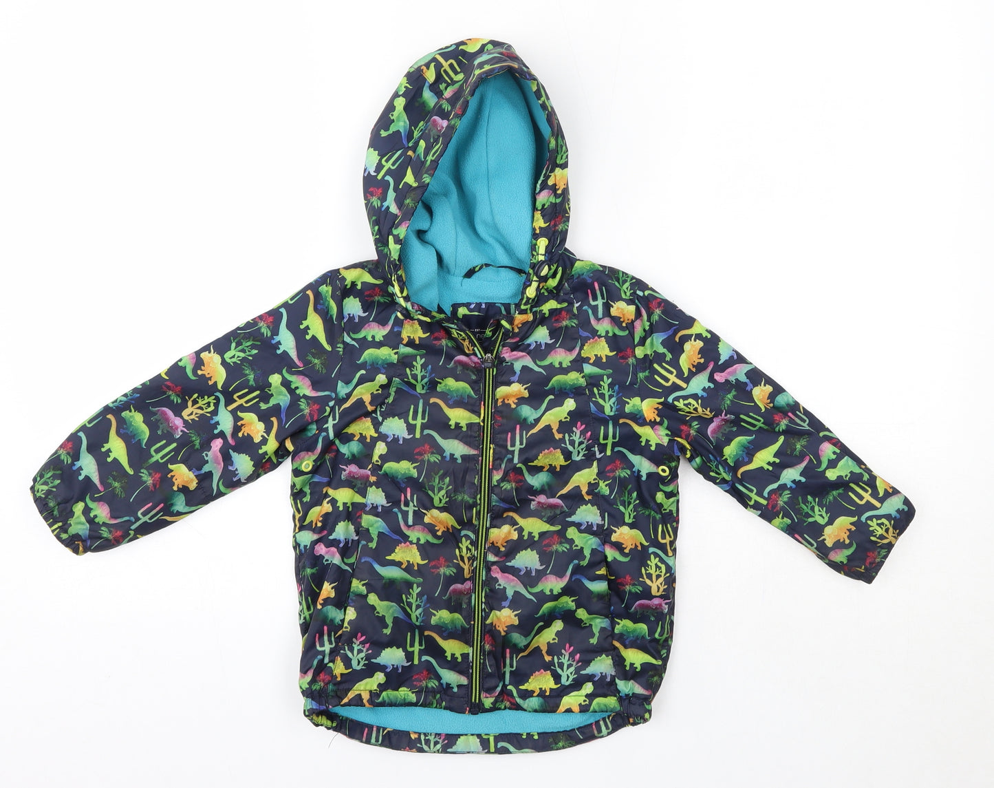 NEXT Boys Multicoloured   Overcoat Coat Size 2-3 Years   - Dinosaurs