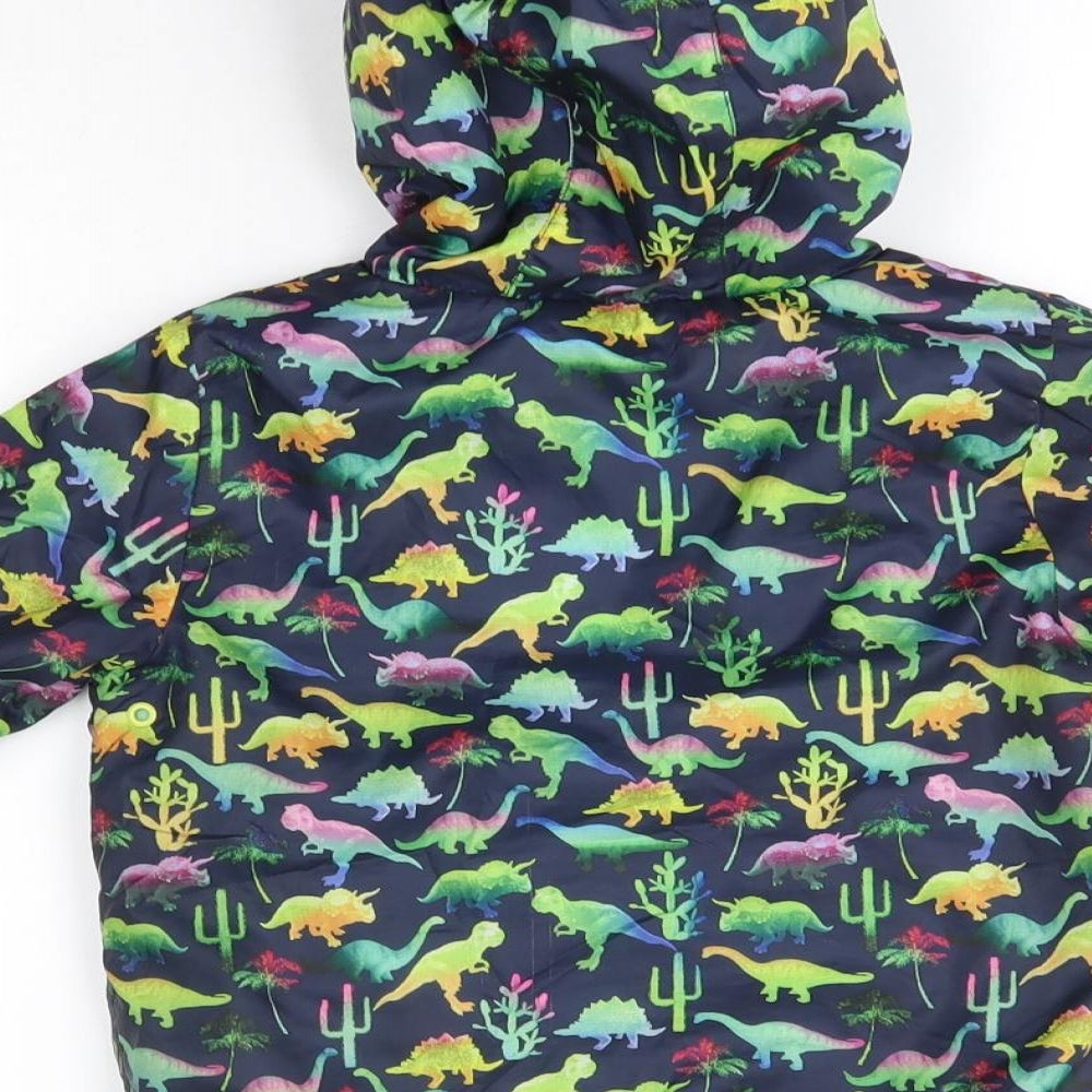 NEXT Boys Multicoloured   Overcoat Coat Size 2-3 Years   - Dinosaurs
