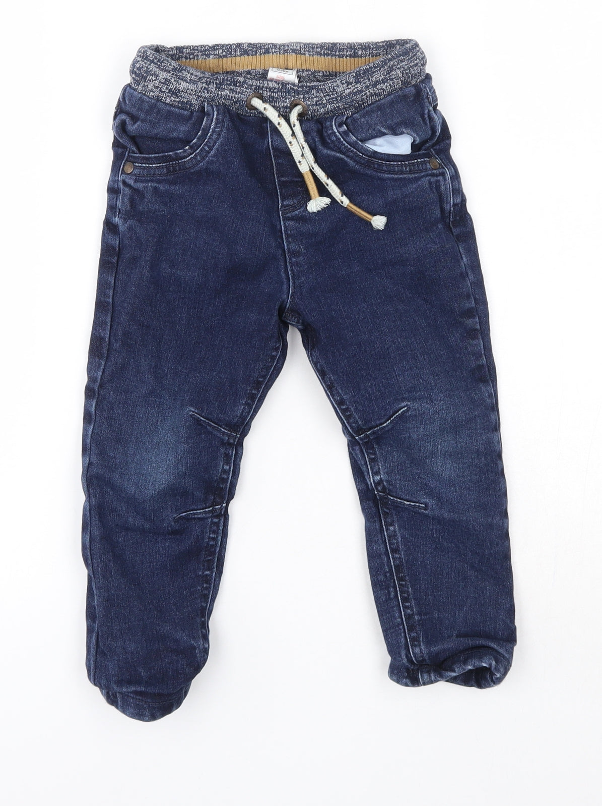 George Boys Blue  Cotton Straight Jeans Size 2-3 Years  Regular