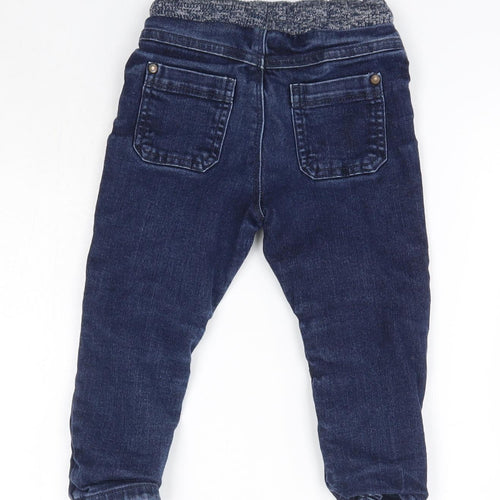 George Boys Blue  Cotton Straight Jeans Size 2-3 Years  Regular