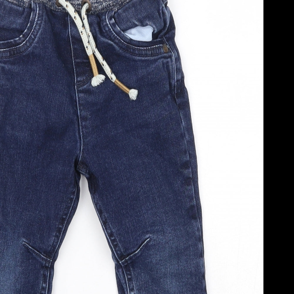 George Boys Blue  Cotton Straight Jeans Size 2-3 Years  Regular