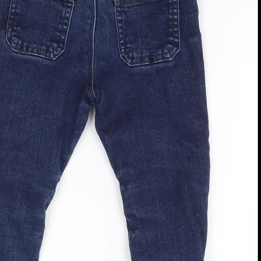 George Boys Blue  Cotton Straight Jeans Size 2-3 Years  Regular