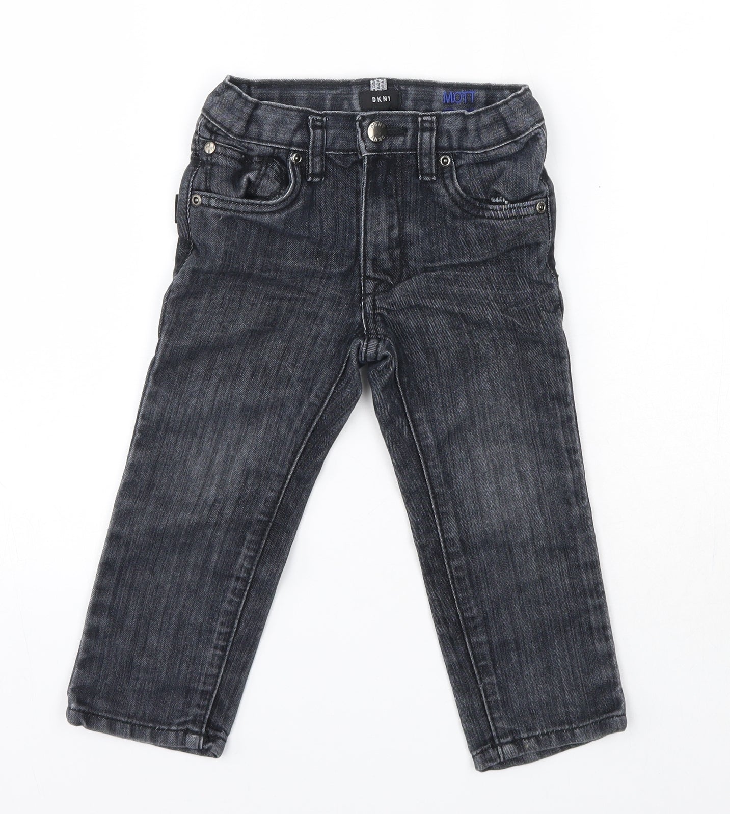 DKNY Boys Grey  Cotton Straight Jeans Size 2 Years  Regular