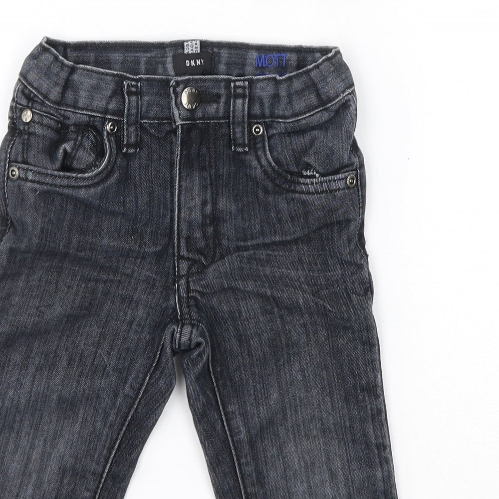 DKNY Boys Grey  Cotton Straight Jeans Size 2 Years  Regular