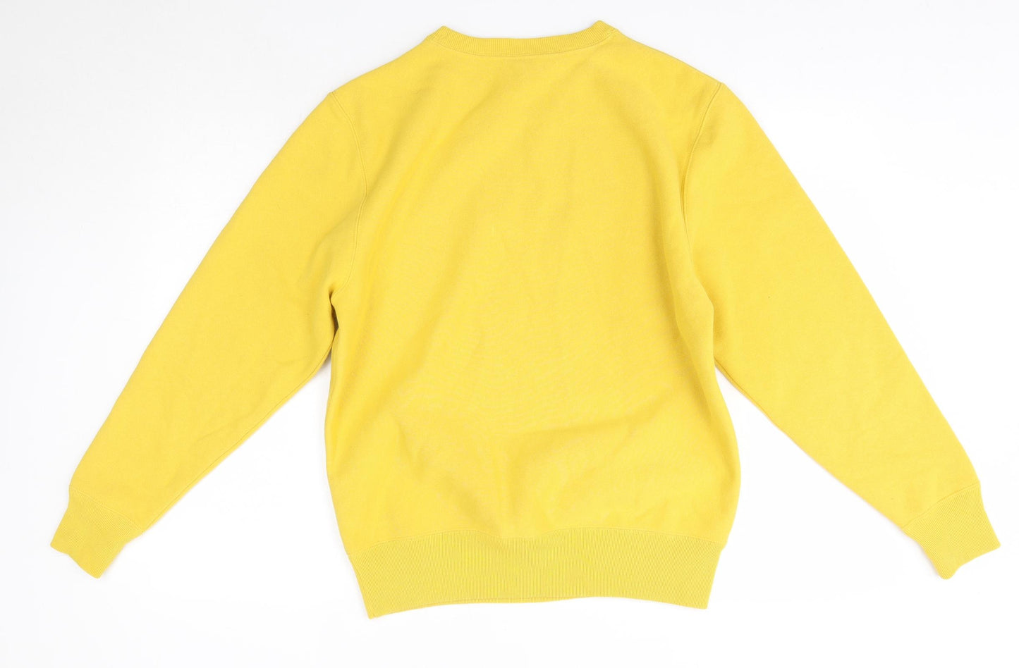 Champion Mens Yellow Round Neck  Cotton Pullover Jumper Size XS