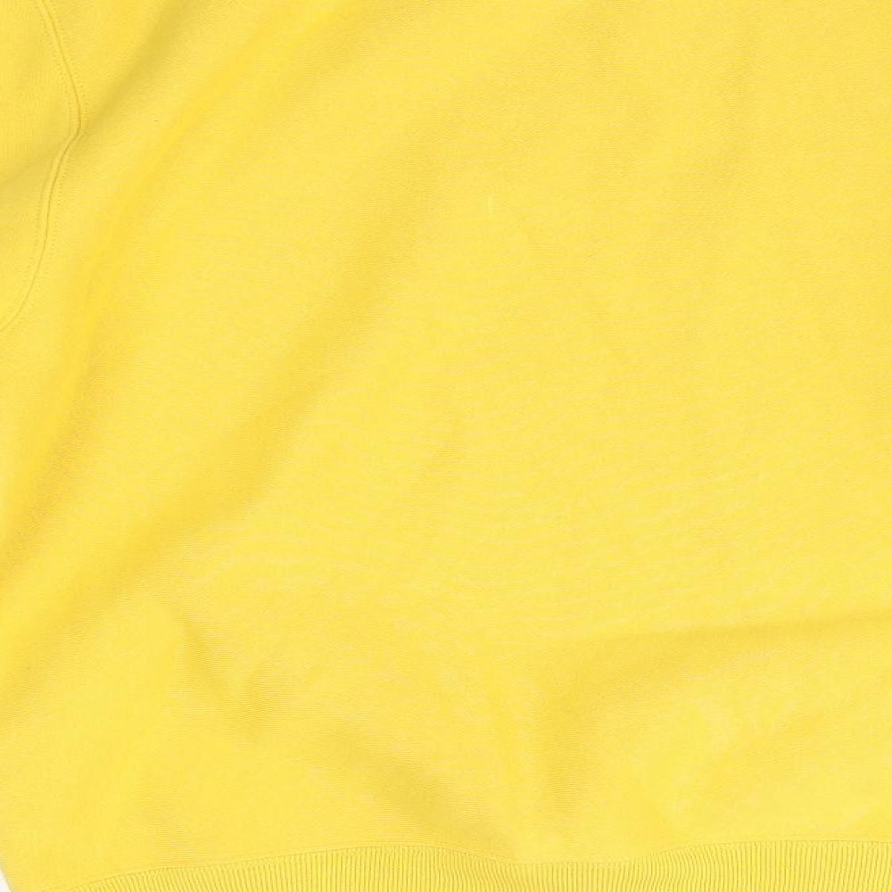 Champion Mens Yellow Round Neck  Cotton Pullover Jumper Size XS