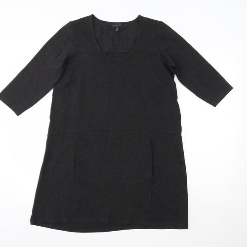 THE WHITE COMPANY Womens Grey  Viscose T-Shirt Dress  Size 14  Round Neck