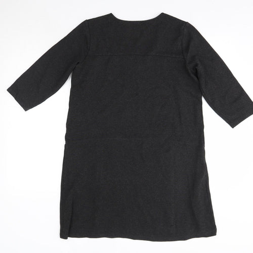 THE WHITE COMPANY Womens Grey  Viscose T-Shirt Dress  Size 14  Round Neck