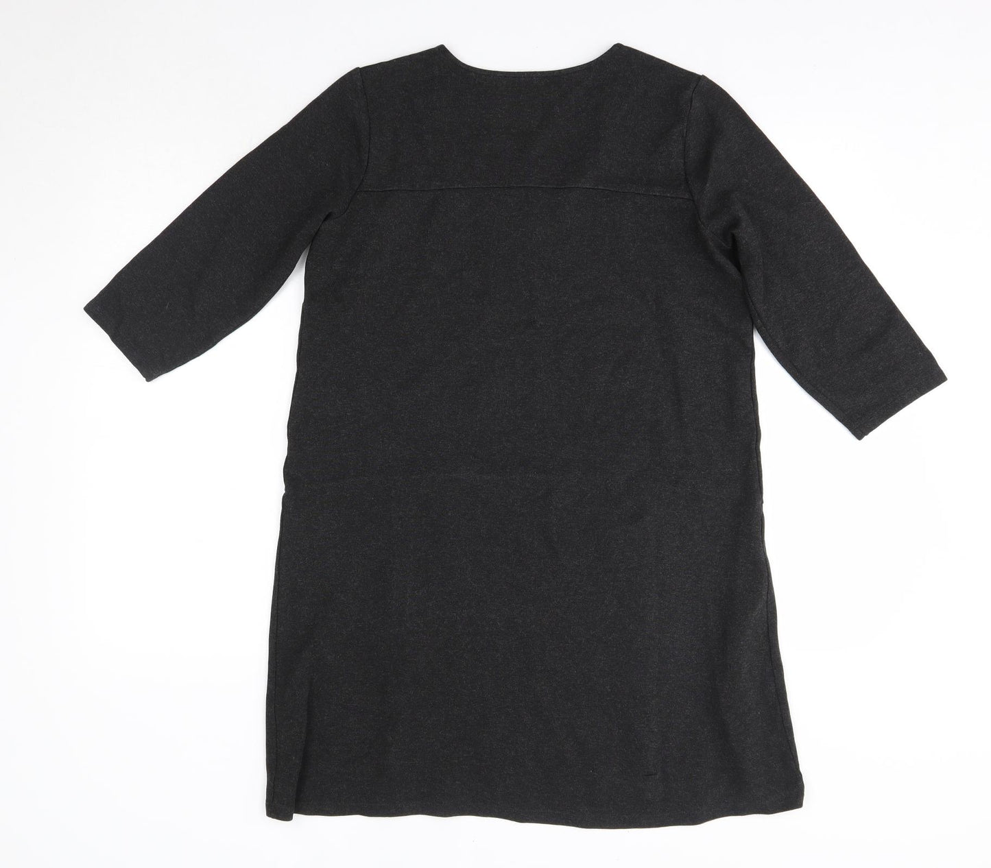 THE WHITE COMPANY Womens Grey  Viscose T-Shirt Dress  Size 14  Round Neck