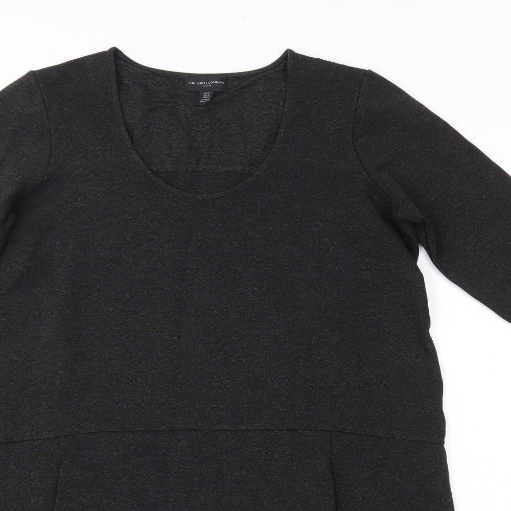THE WHITE COMPANY Womens Grey  Viscose T-Shirt Dress  Size 14  Round Neck