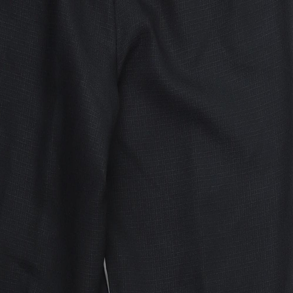 M&S Womens Black  Polyester Dress Pants Trousers Size 14 L27 in Regular