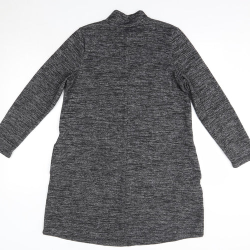 Peacocks Womens Grey  Polyester Jumper Dress  Size 14  High Neck