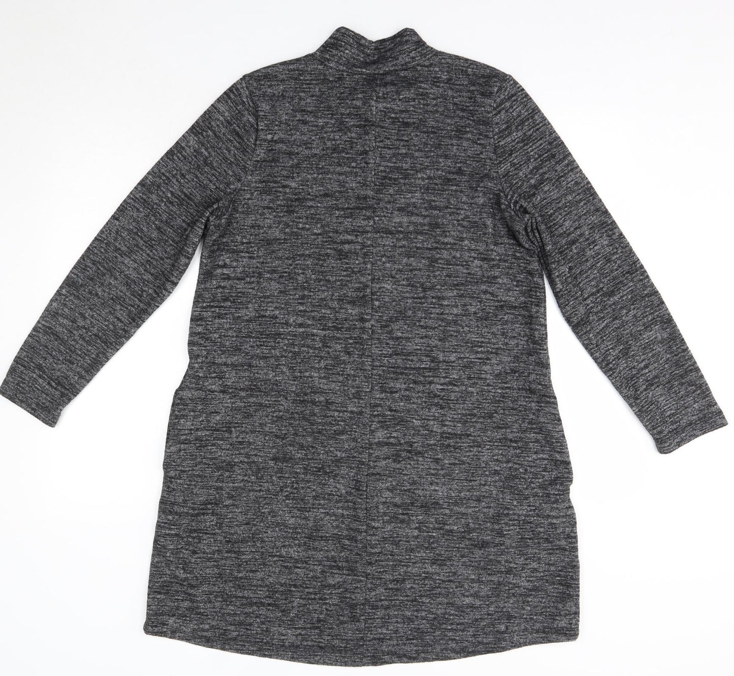 Peacocks Womens Grey  Polyester Jumper Dress  Size 14  High Neck