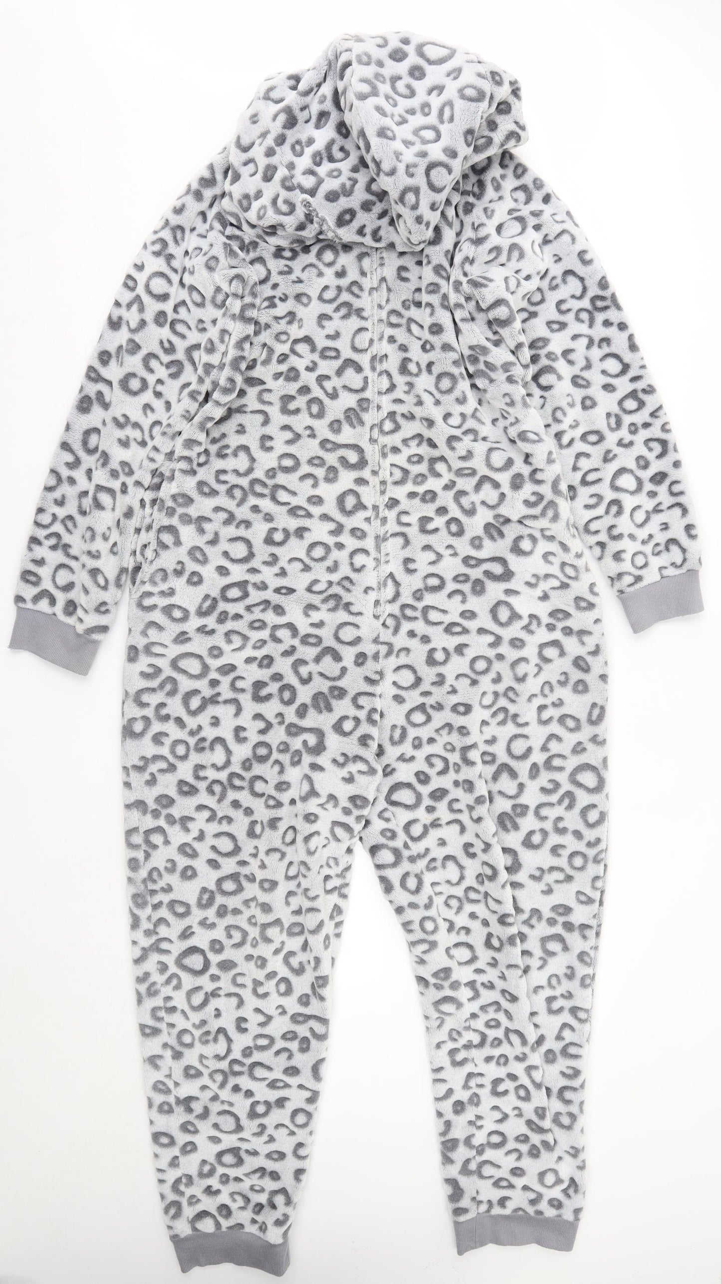 M&S Womens Grey Animal Print Polyester Top One Piece Size 16