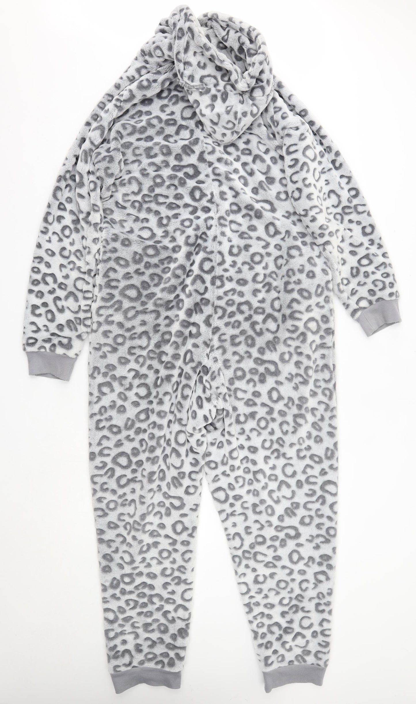 M&S Womens Grey Animal Print Polyester Top One Piece Size 16