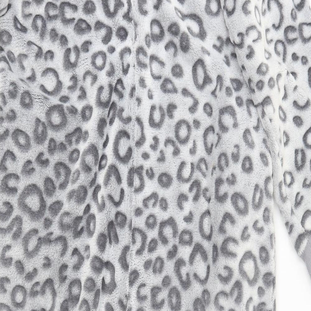 M&S Womens Grey Animal Print Polyester Top One Piece Size 16