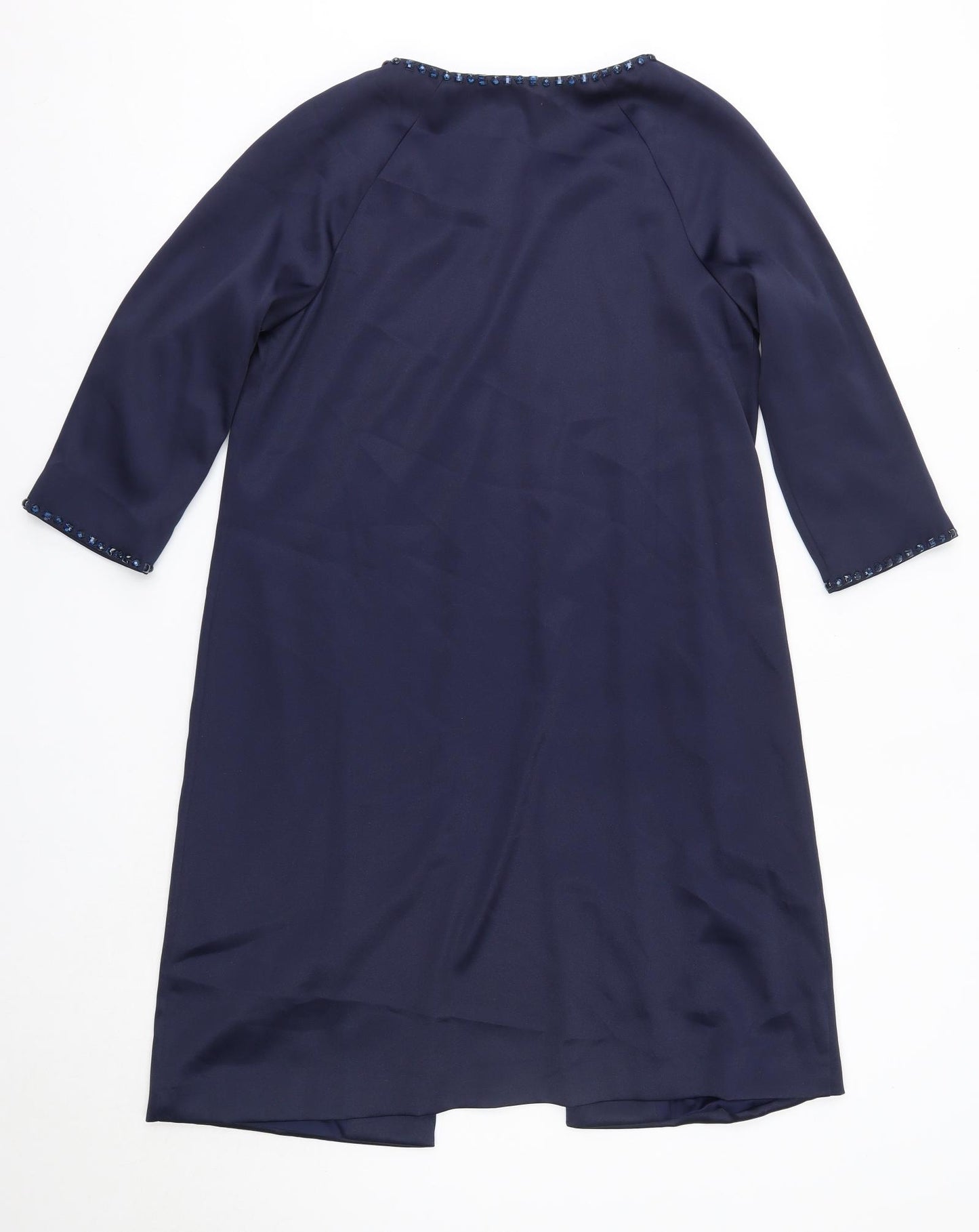 Shubette Womens Blue V-Neck  Polyester Cardigan Jumper Size 12