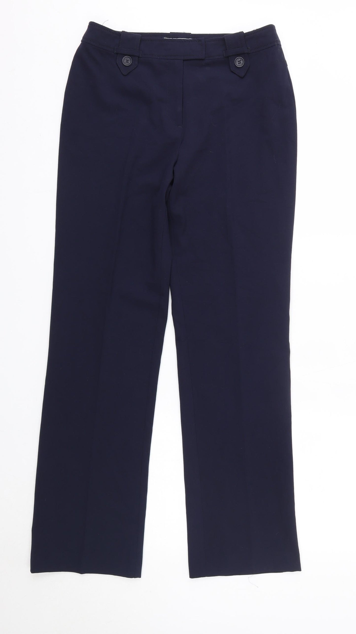 Maine Womens Blue  Polyester Dress Pants Trousers Size 10 L30 in Regular