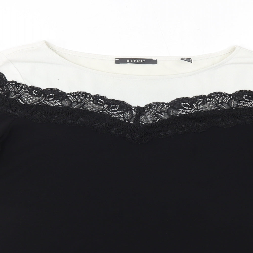 Espirir Womens Multicoloured  Nylon Basic Blouse Size L Round Neck