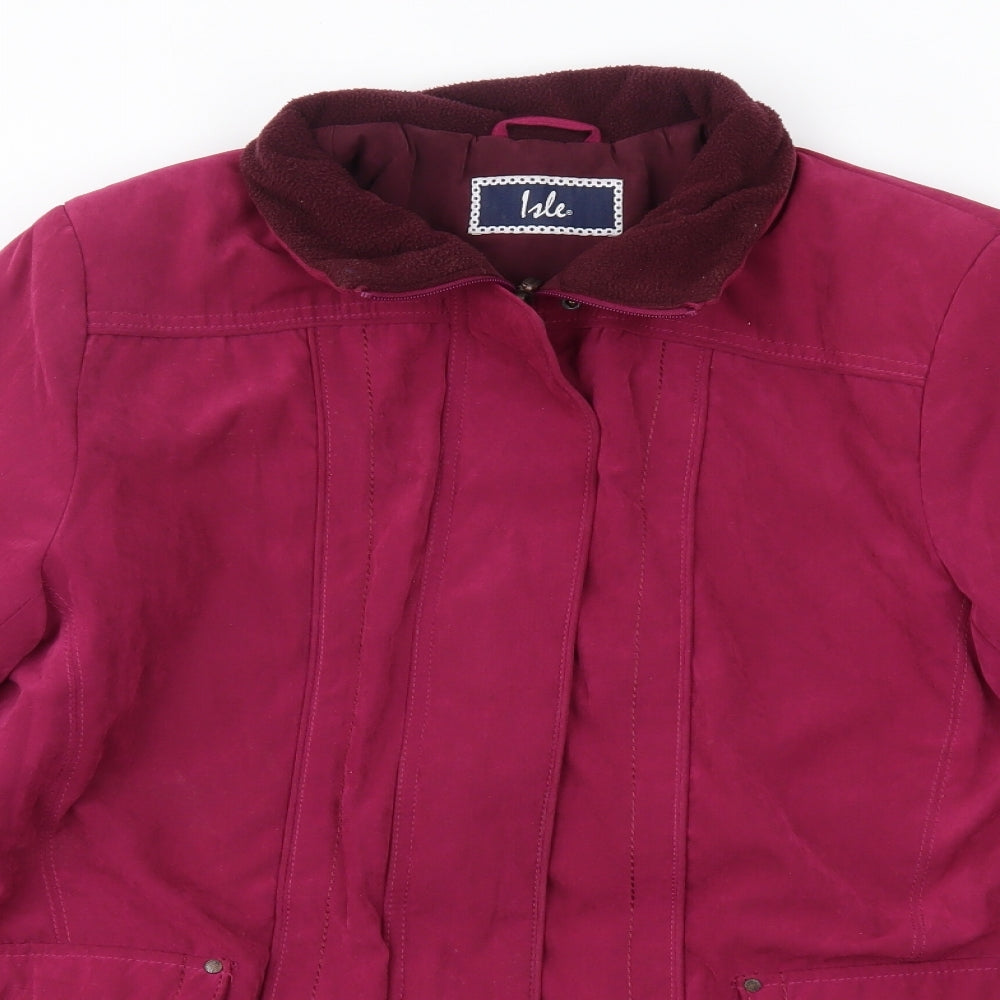 Isle Womens Pink   Overcoat Coat Size 16