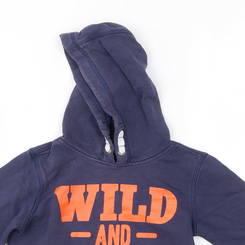 George Boys Blue  Cotton Pullover Hoodie Size 7-8 Years