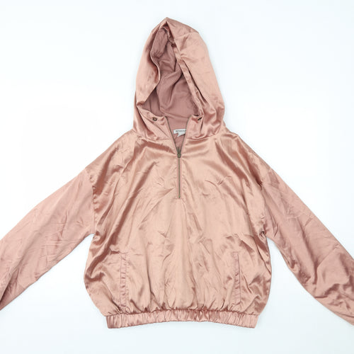 FOREVER 21 Womens Pink  Polyester Pullover Hoodie Size S  Snap
