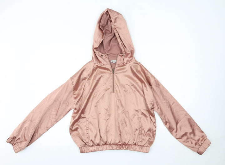 FOREVER 21 Womens Pink  Polyester Pullover Hoodie Size S  Snap