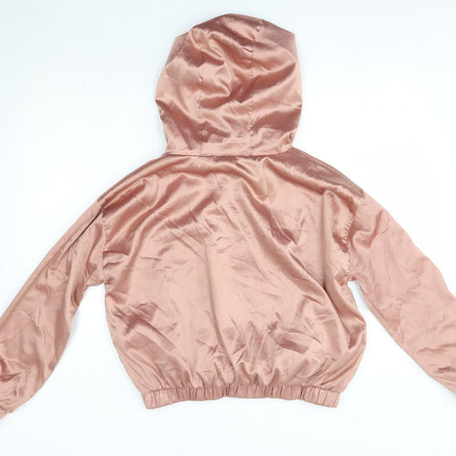 FOREVER 21 Womens Pink  Polyester Pullover Hoodie Size S  Snap