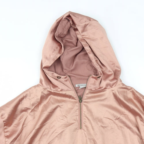 FOREVER 21 Womens Pink  Polyester Pullover Hoodie Size S  Snap