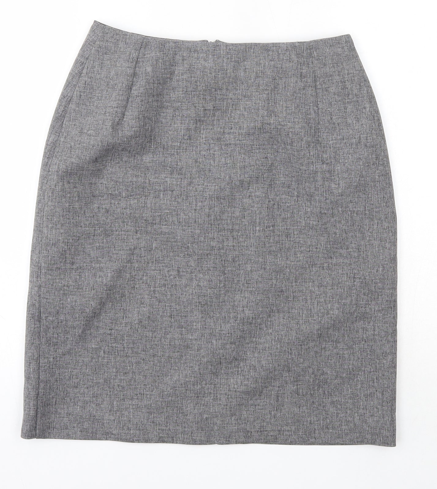 M&S Womens Grey  Polyester Straight & Pencil Skirt Size 10