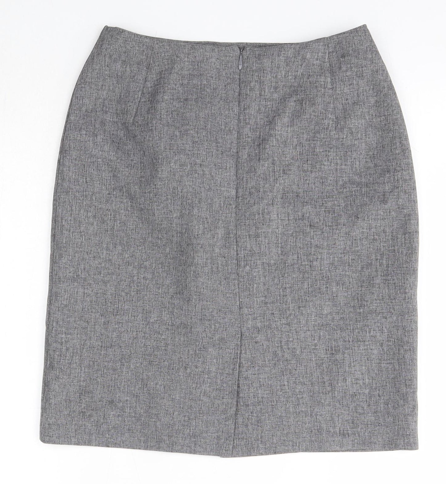 M&S Womens Grey  Polyester Straight & Pencil Skirt Size 10