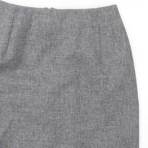 M&S Womens Grey  Polyester Straight & Pencil Skirt Size 10