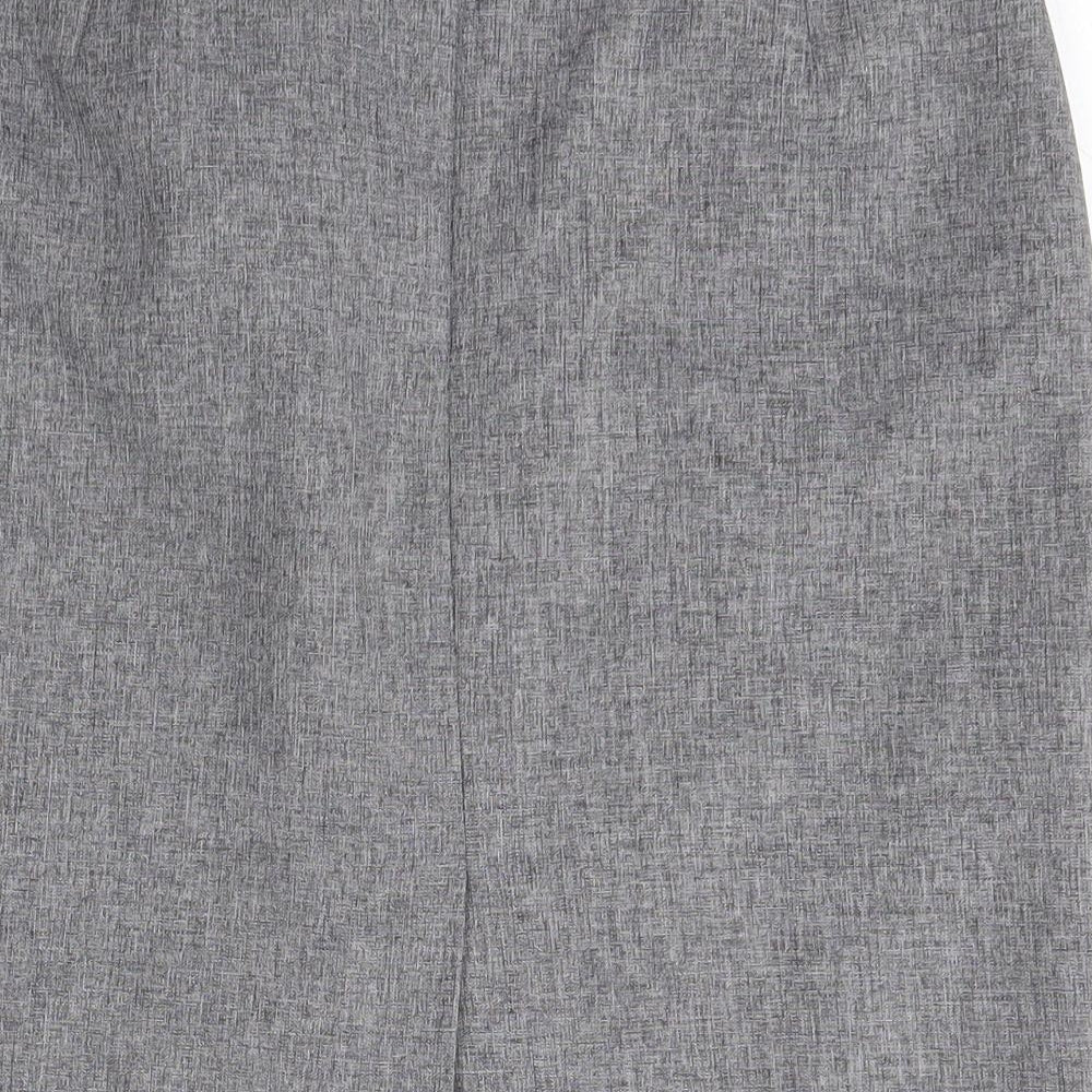 M&S Womens Grey  Polyester Straight & Pencil Skirt Size 10