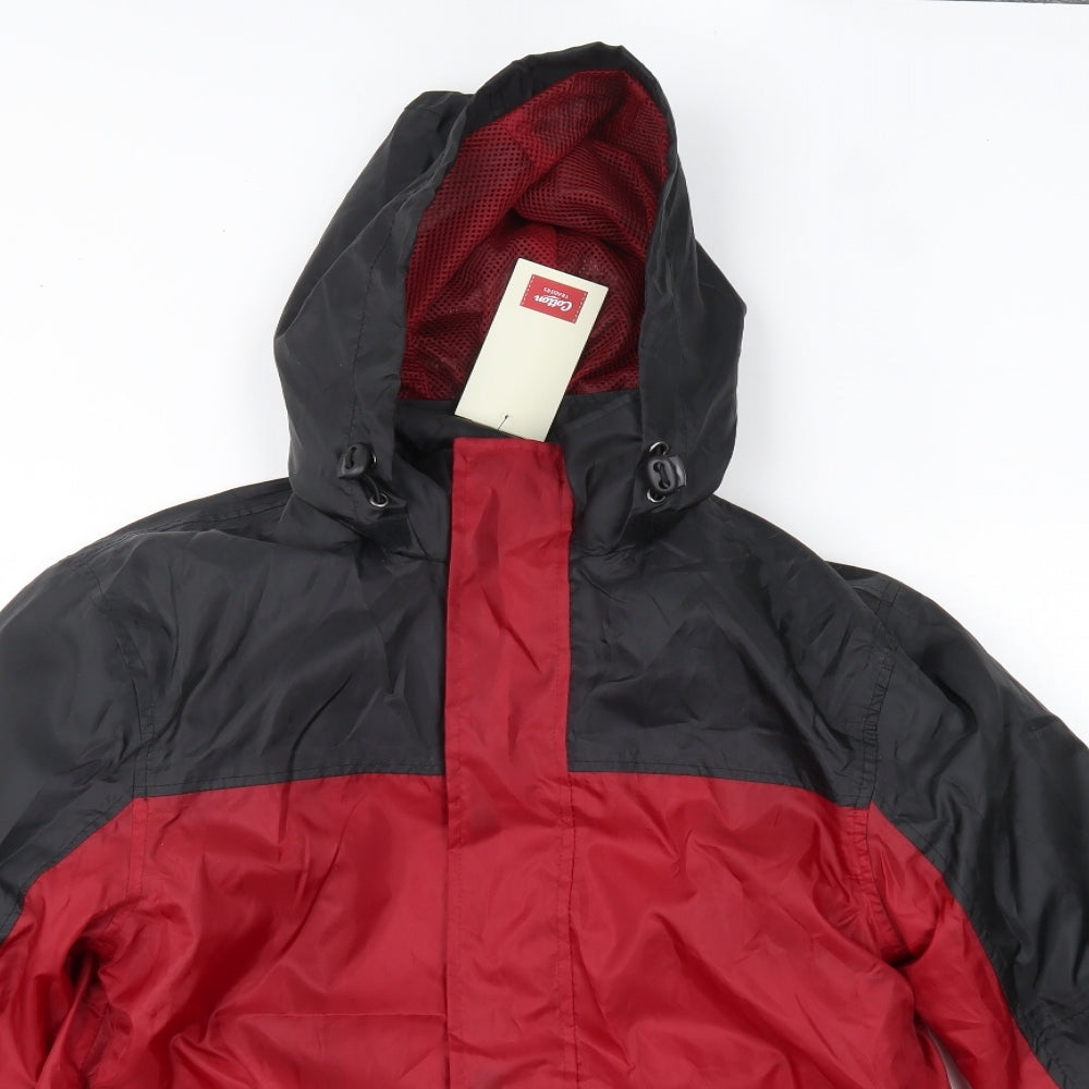 Cotton Traders Mens Red   Rain Coat Blazer Size XS   - Fleece Lined