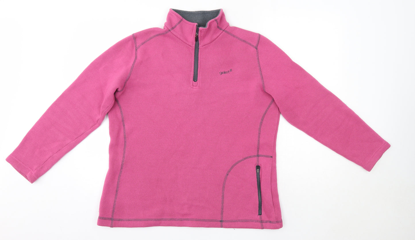 Gelert Womens Pink High Neck  Polyester Pullover Jumper Size 14